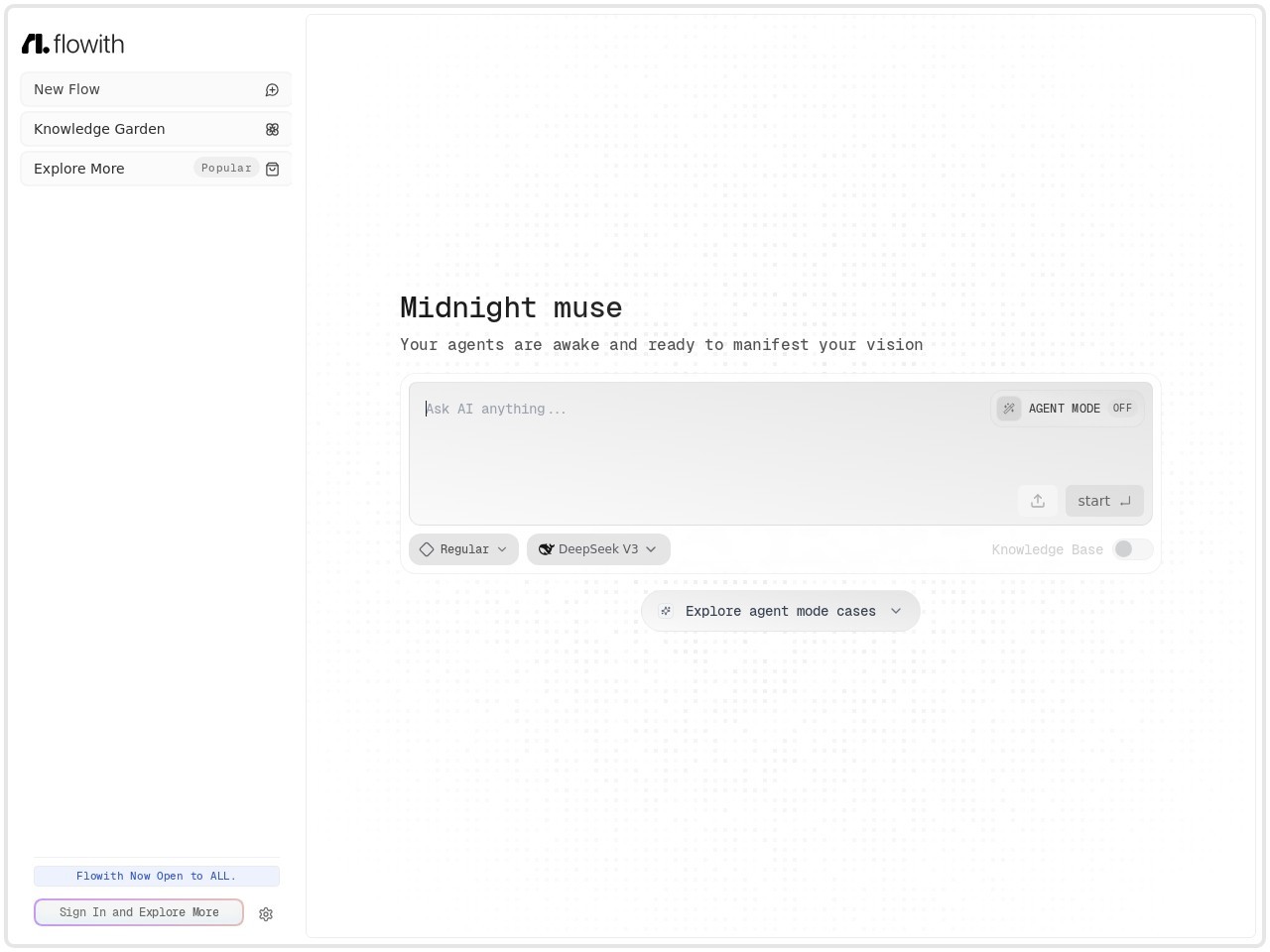flowith:基于画布式交互的 AI工具