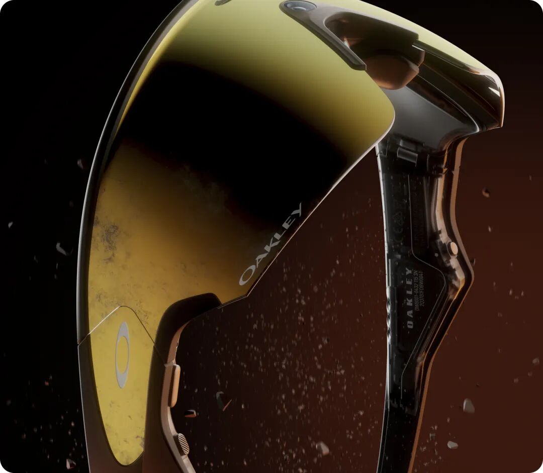Close-up image of Oakley Meta Vanguard glasses
