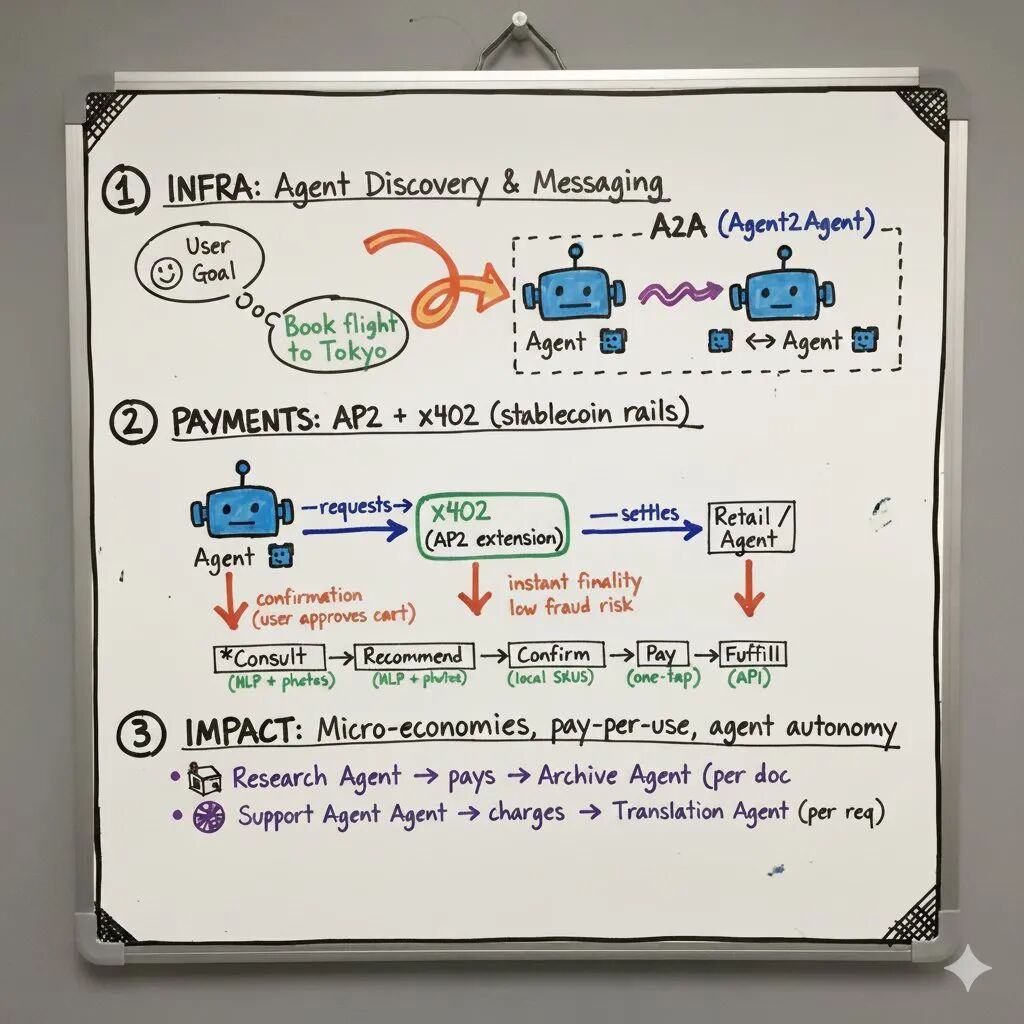 重磅!谷歌联合 Coinbase 推出智能体支付协议 AP2,AI Agent 们可以互相打钱了