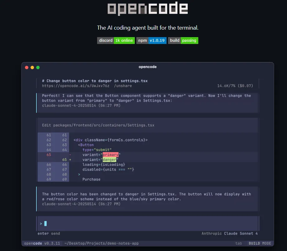 开源AI编程工具OpenCode体验报告：多模型支持与可视化客户端，能否成为Claude Code的完美替代？