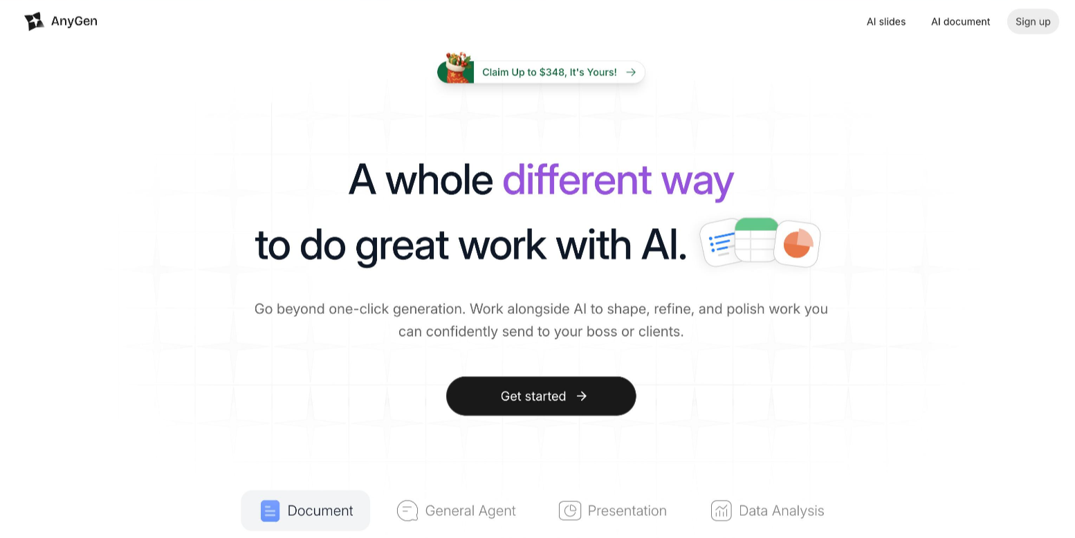 AnyGen能够根据用户提供的网站列表和关键词，自动执行访问、检索、信息提取与报告生成