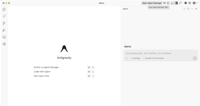谷歌发布AI编程“赛博包工头”：Antigravity重构开发者工作流