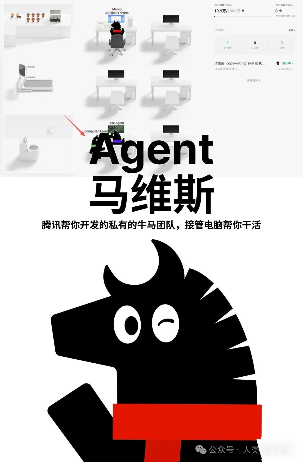 腾讯Marvis马维斯AI助手上线：系统级Agent接管电脑，六员大将替你打工